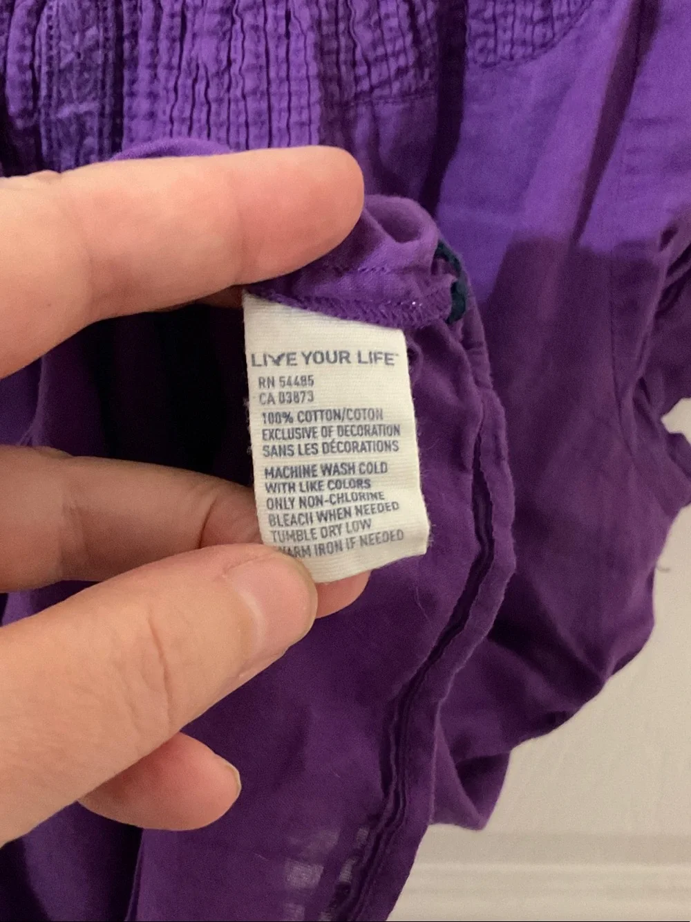 American Eagle Outfitters Purple Short-Sleeve Peasant Blouse - Picture 3 of 5